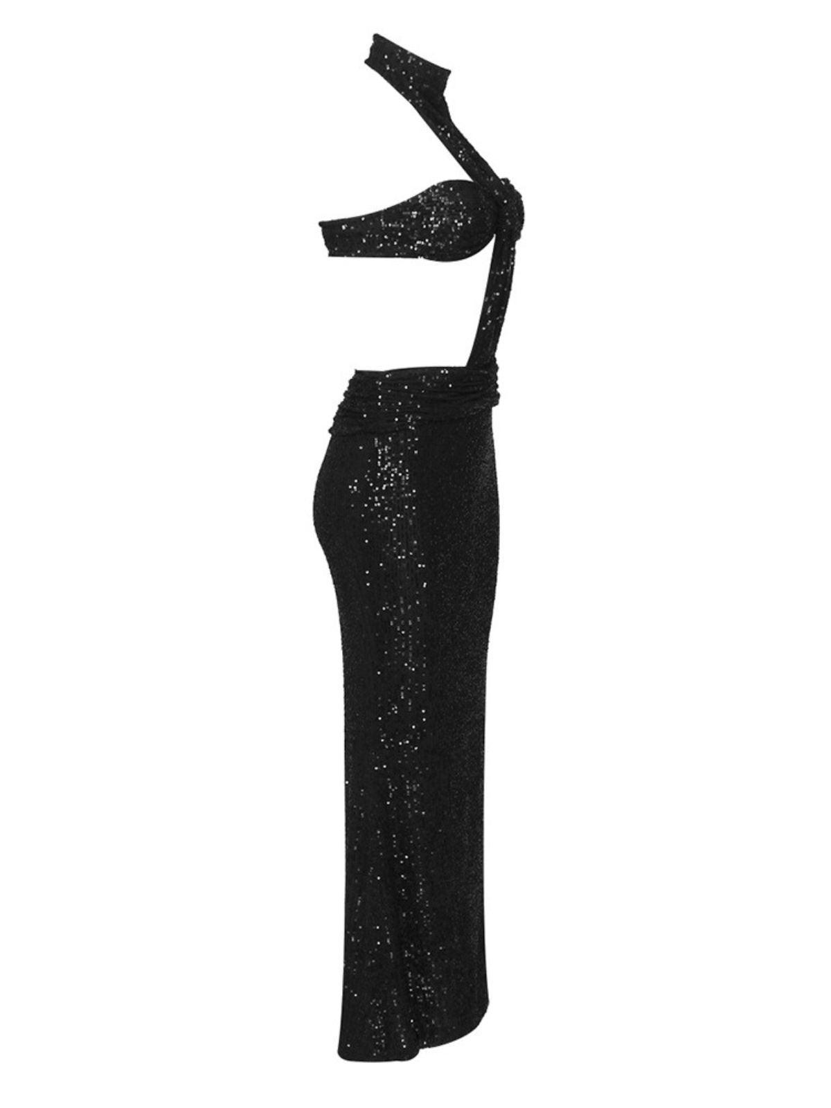 Becca Halterneck Sequin Maxi Dress