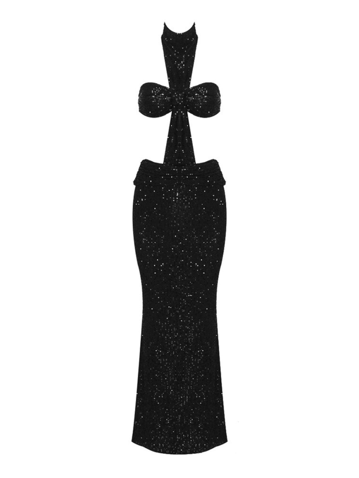 Becca Halterneck Sequin Maxi Dress