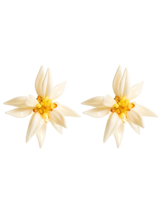 Bexiron Rhinestone Flower Earrings