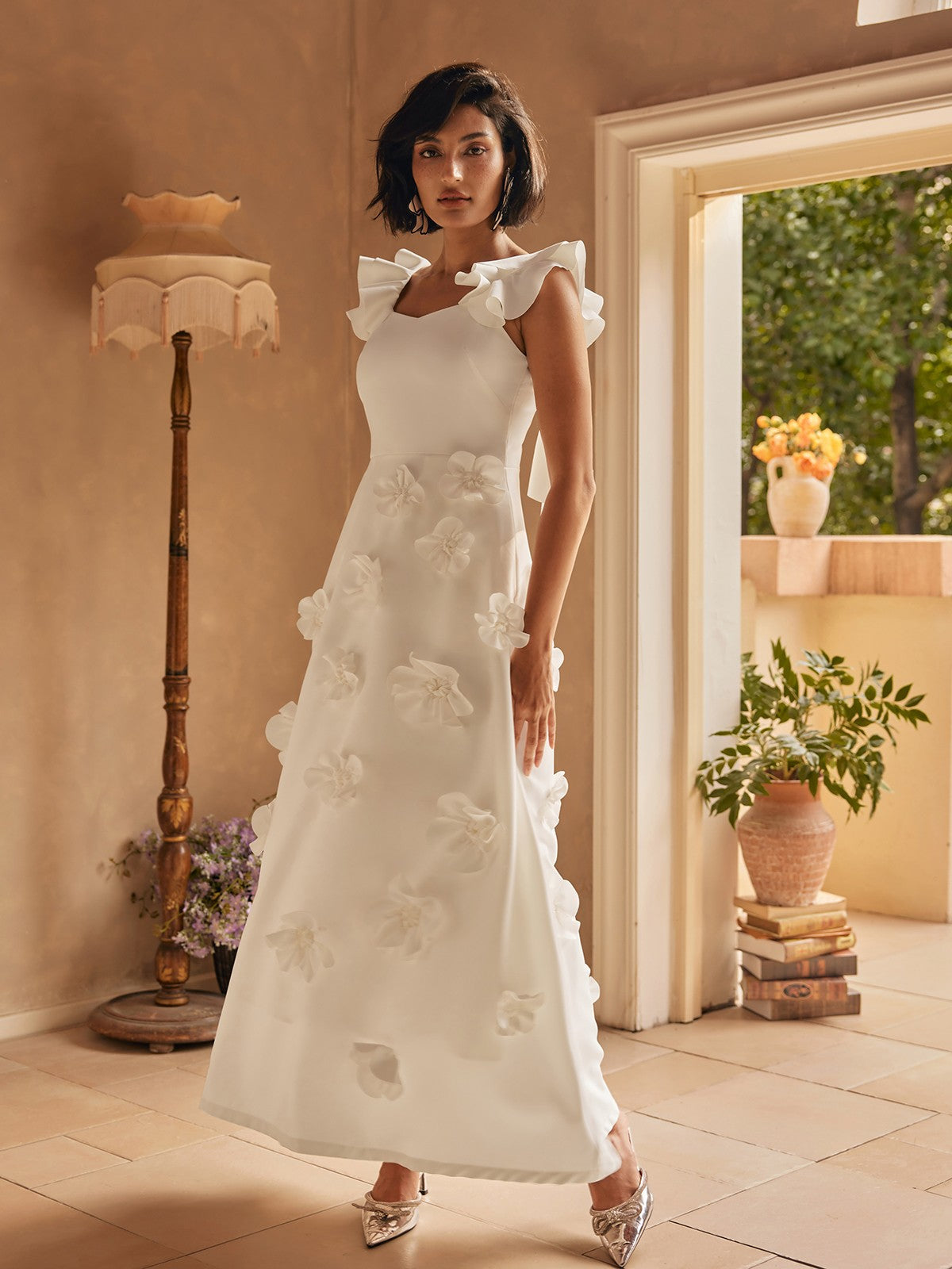 Careaga Sleeveless Flower Maxi Dress