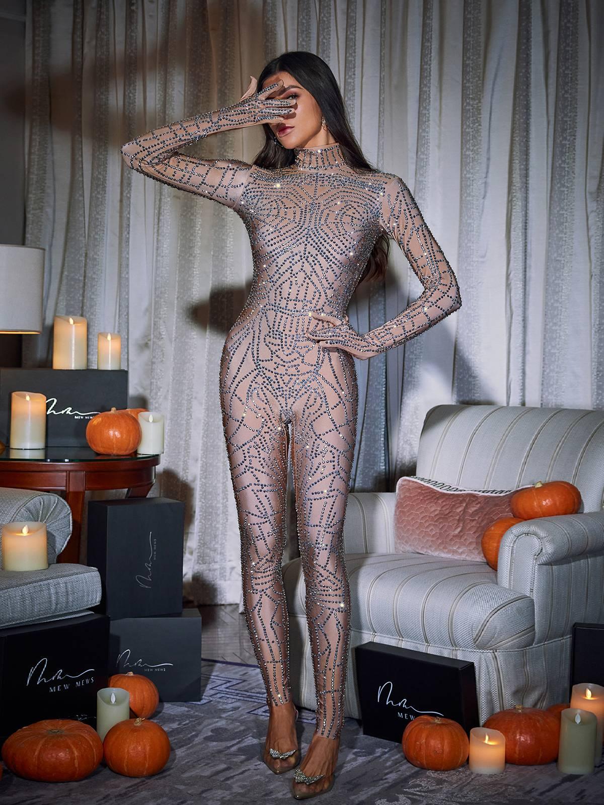Chimera Cobweb Rhinestone Jumpsuit