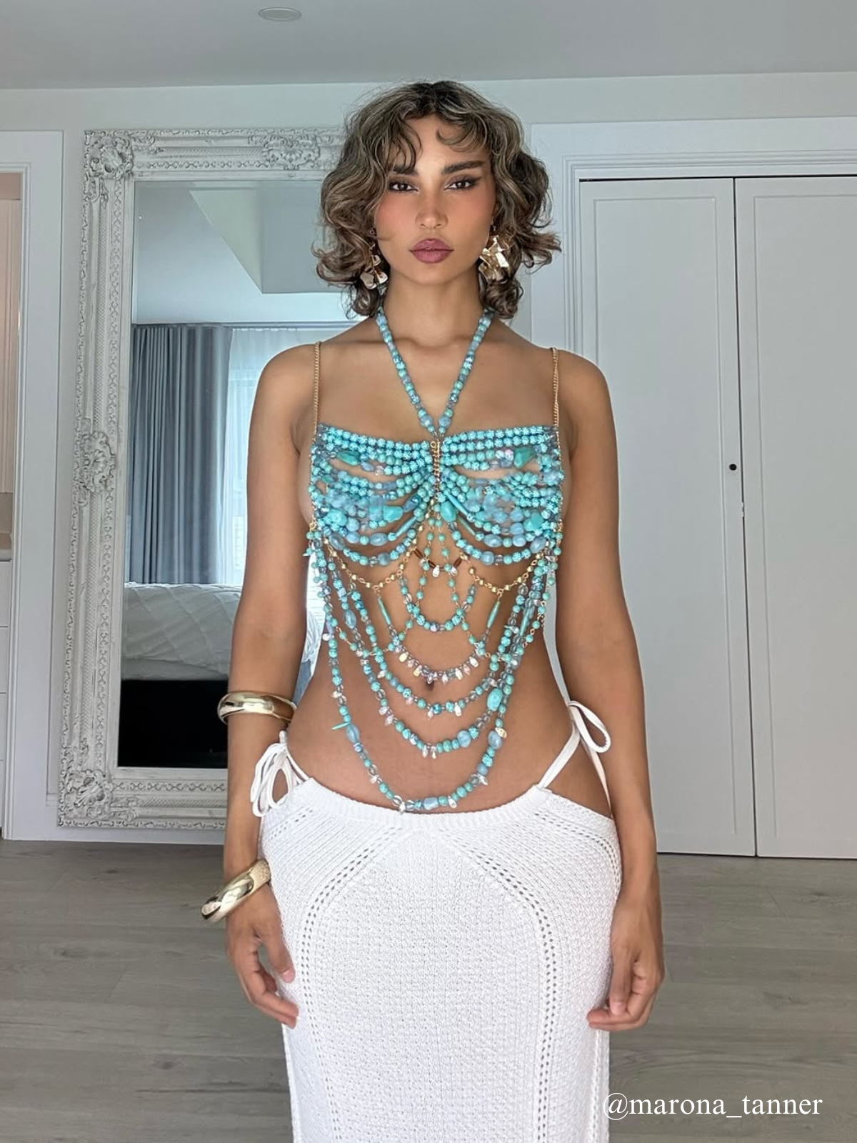 Conrad Gemstone Beaded Bralette