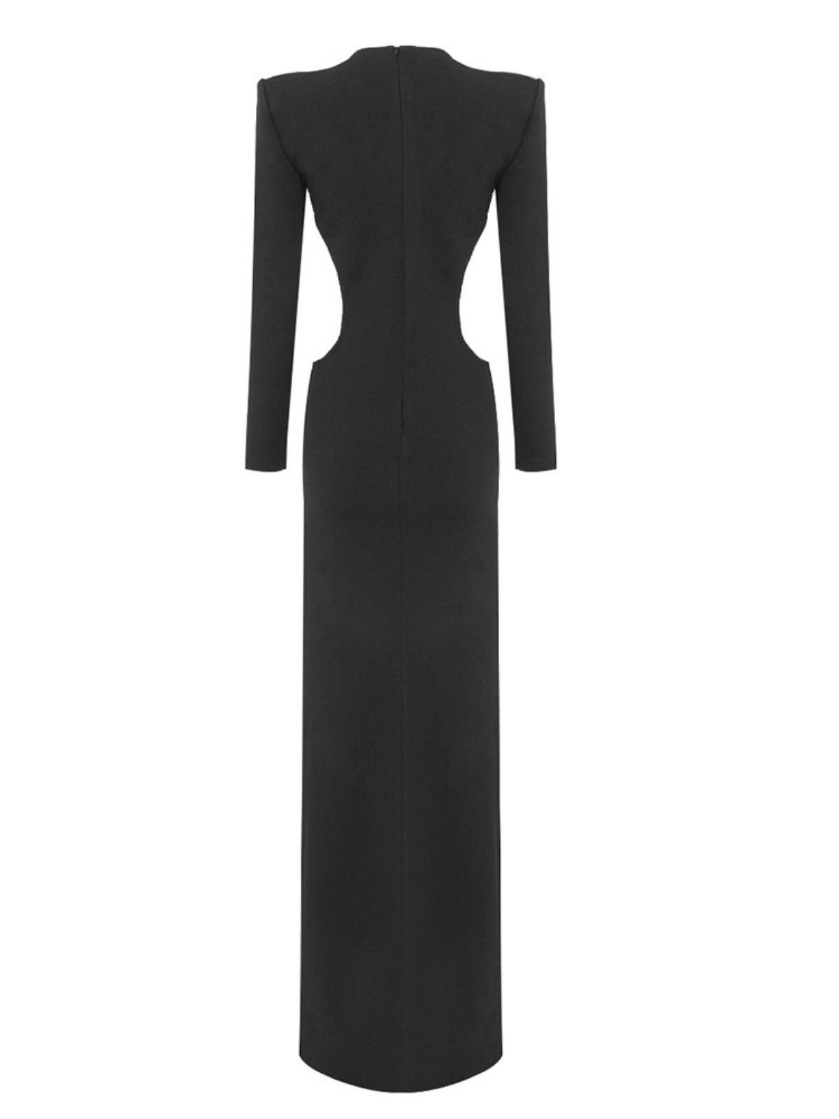 Elettra Cutout Crystal Split Bandage Dress