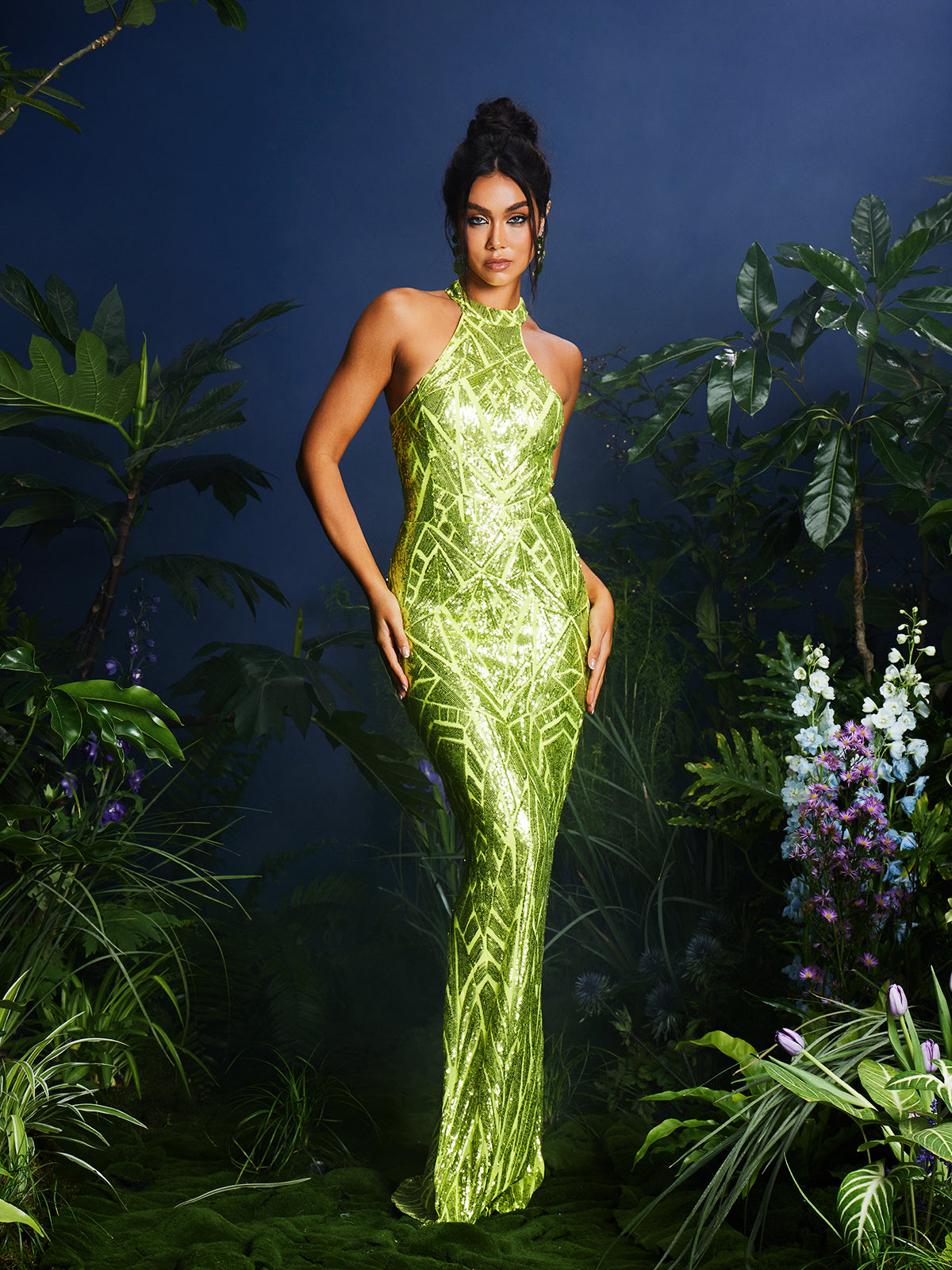 Lajita Halterncke Sequin Maxi Dress