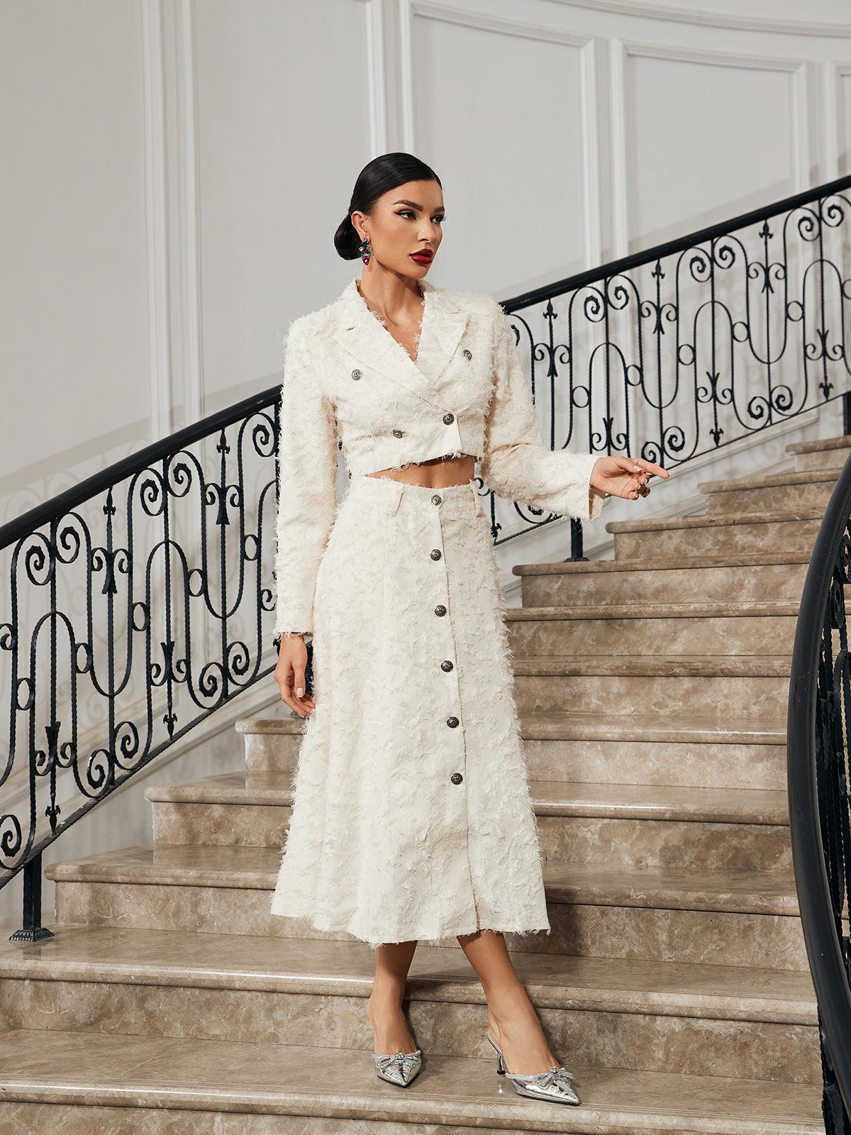 Mitzi Fringe Skirt Set