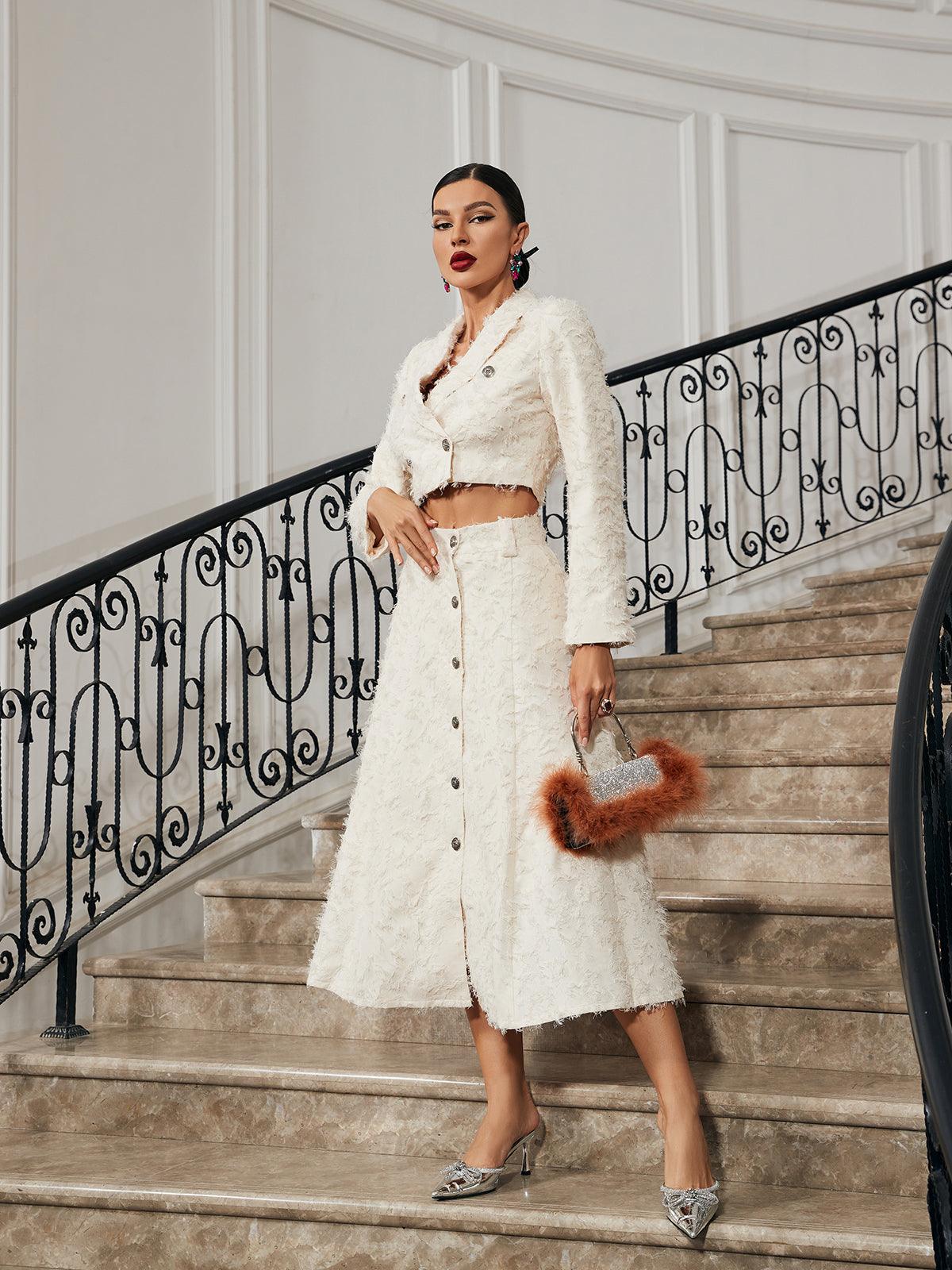 Mitzi Fringe Skirt Set