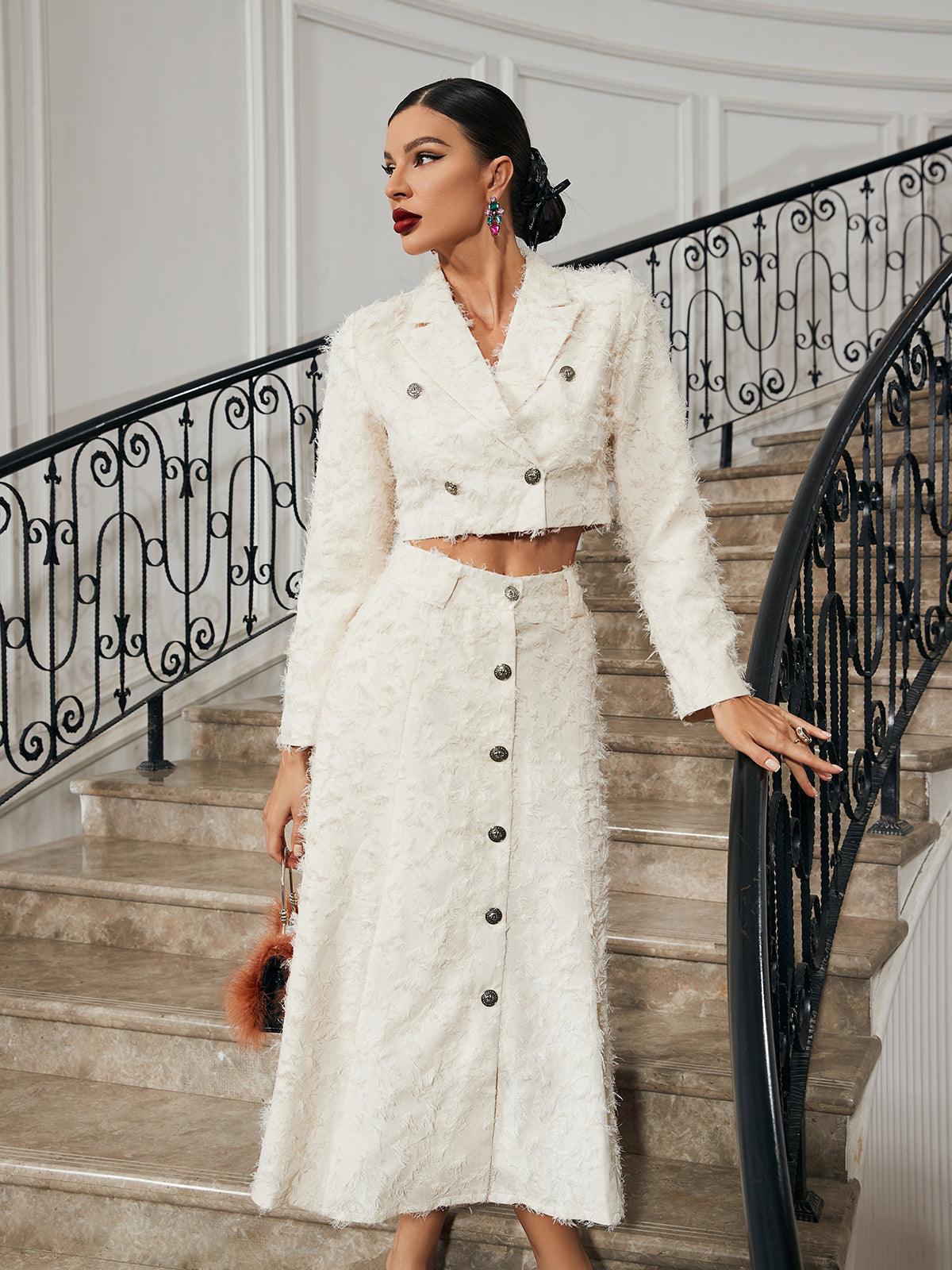 Mitzi Fringe Skirt Set