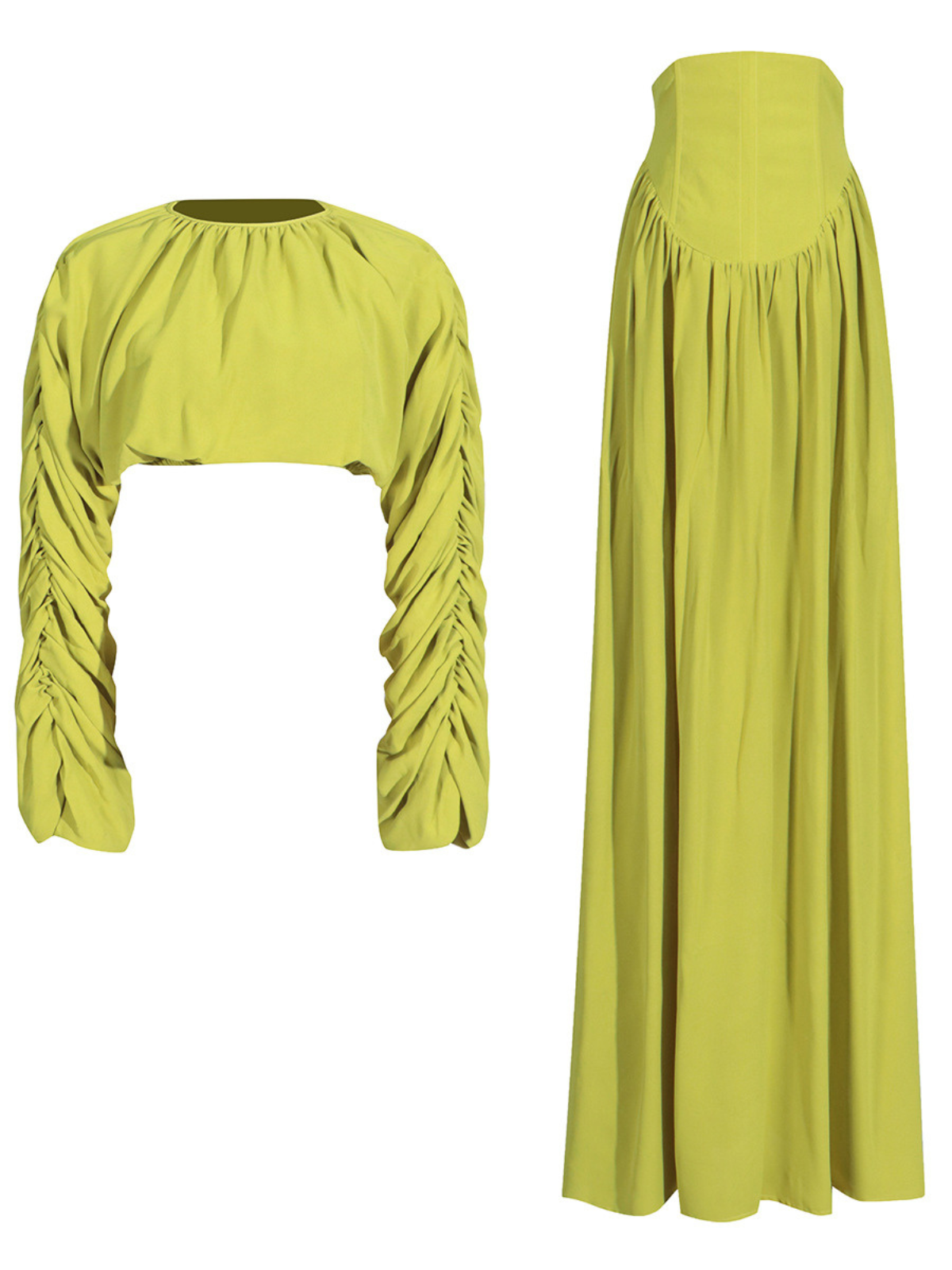 Mokgadi Long Sleeve Ruched Skirt Set