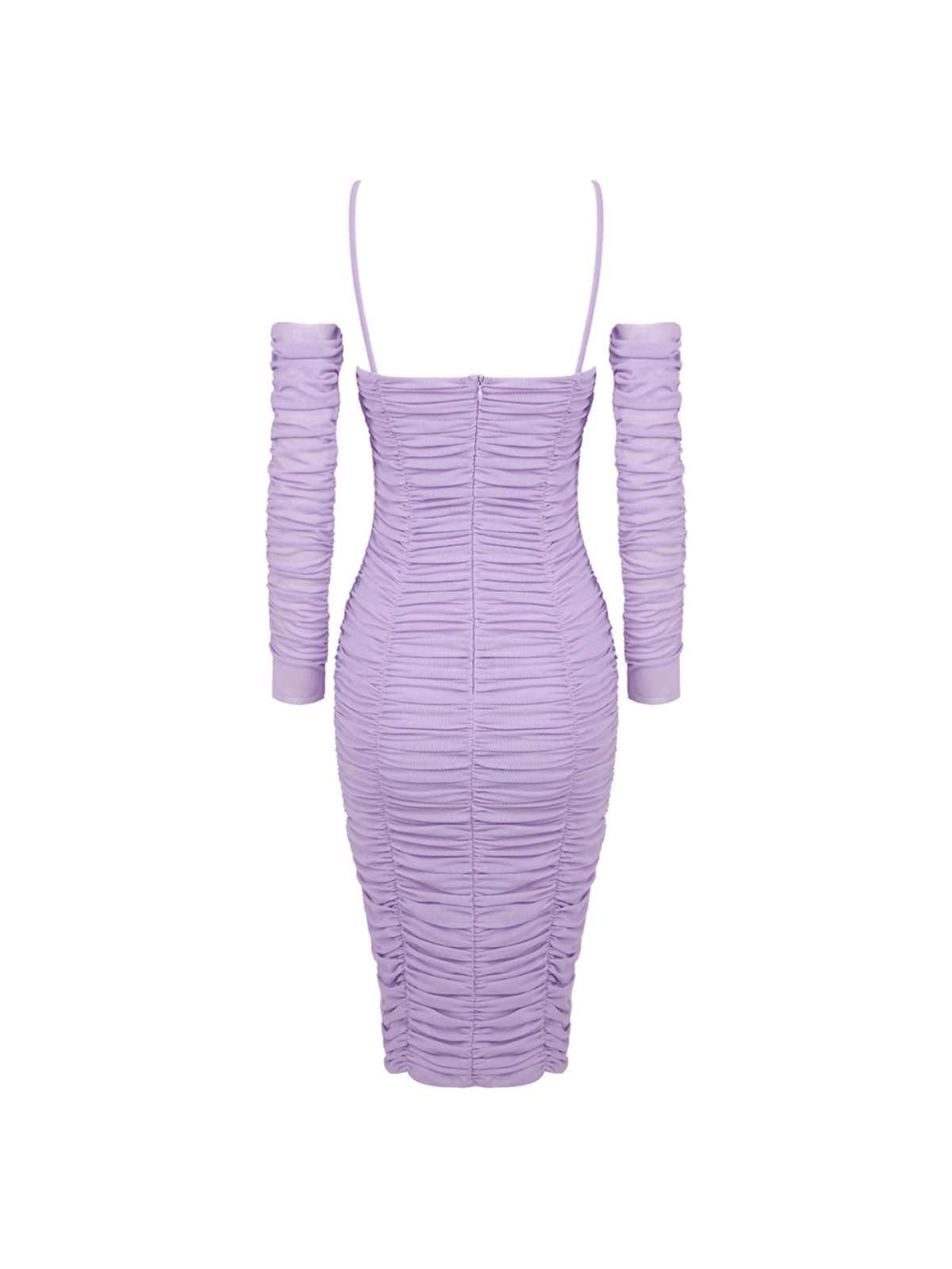 Monga Spaghetti Flower Ruched Midi Dress