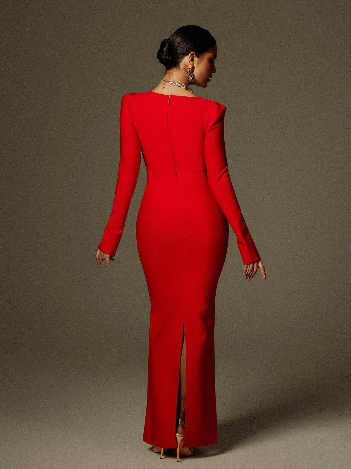 Ngaio Flower Fringe Bandage Maxi Dress