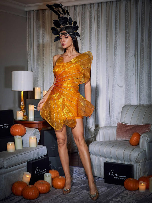 Posie Butterfly Rhinestone Mini Dress