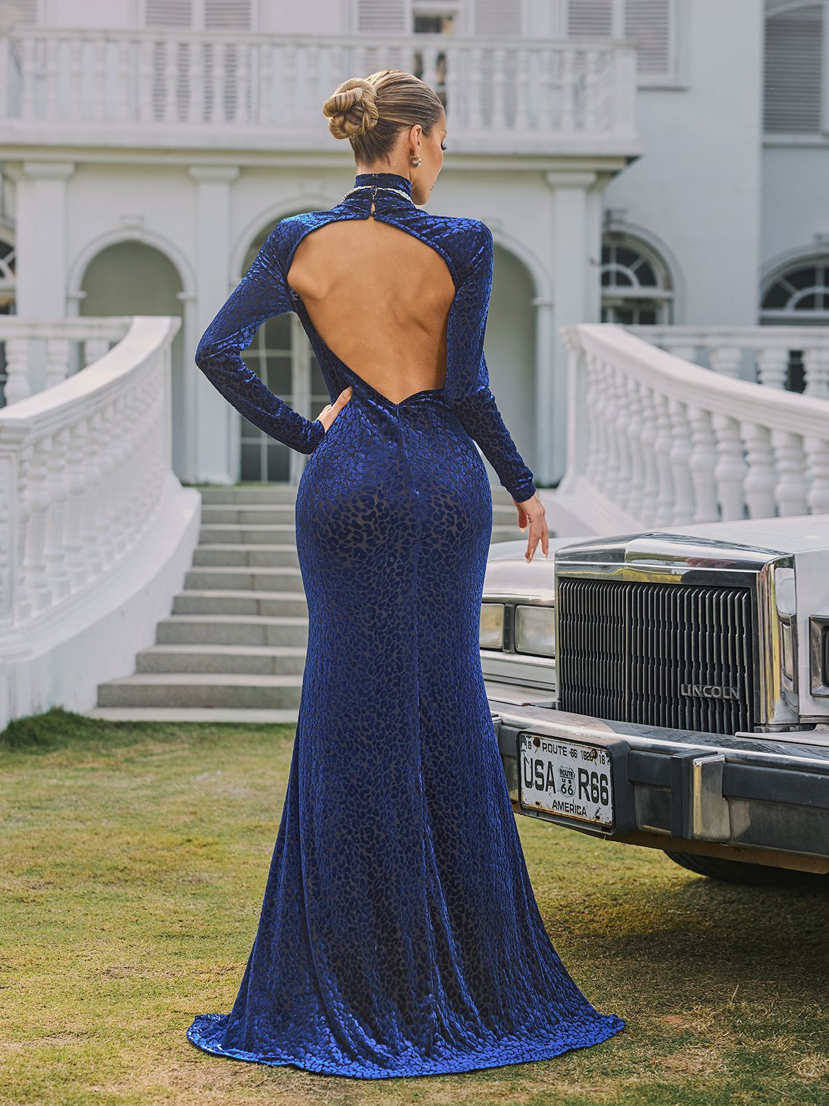 Ravella Backless Leopard Maxi Dress