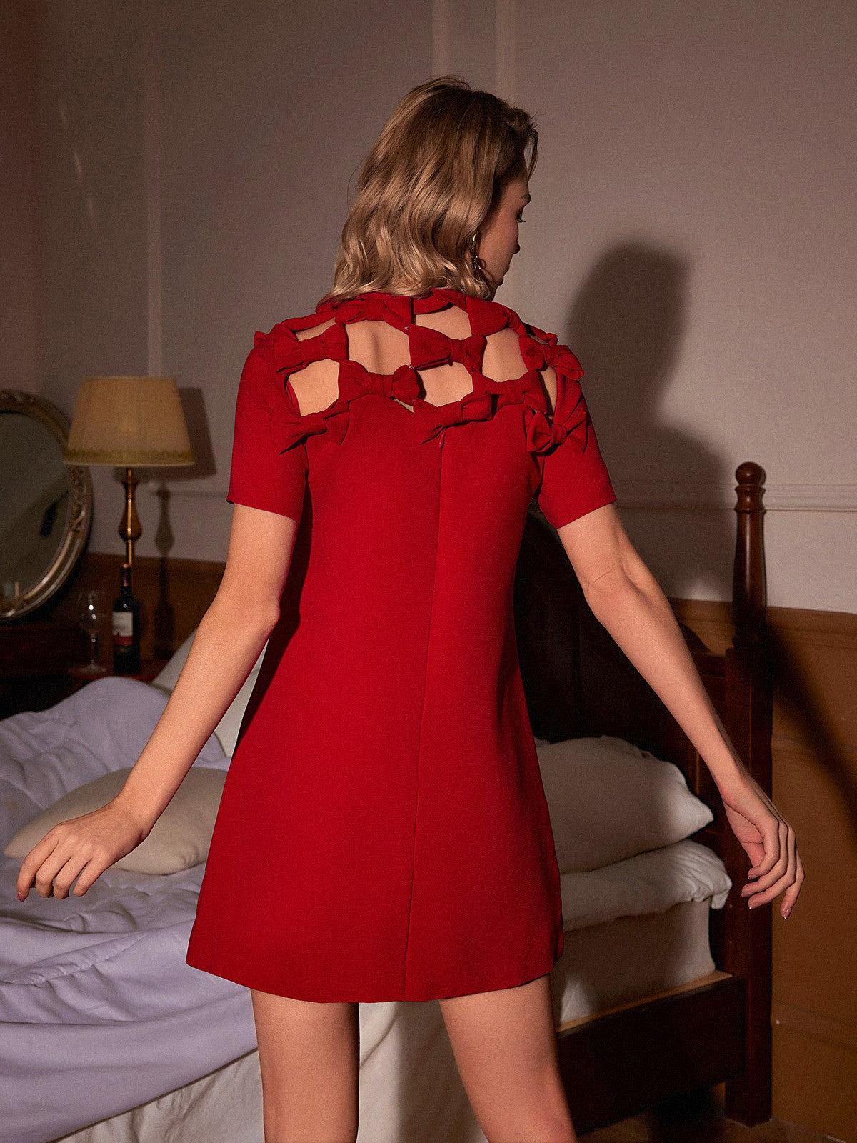 Sunni Bow Hollow Mini Dress