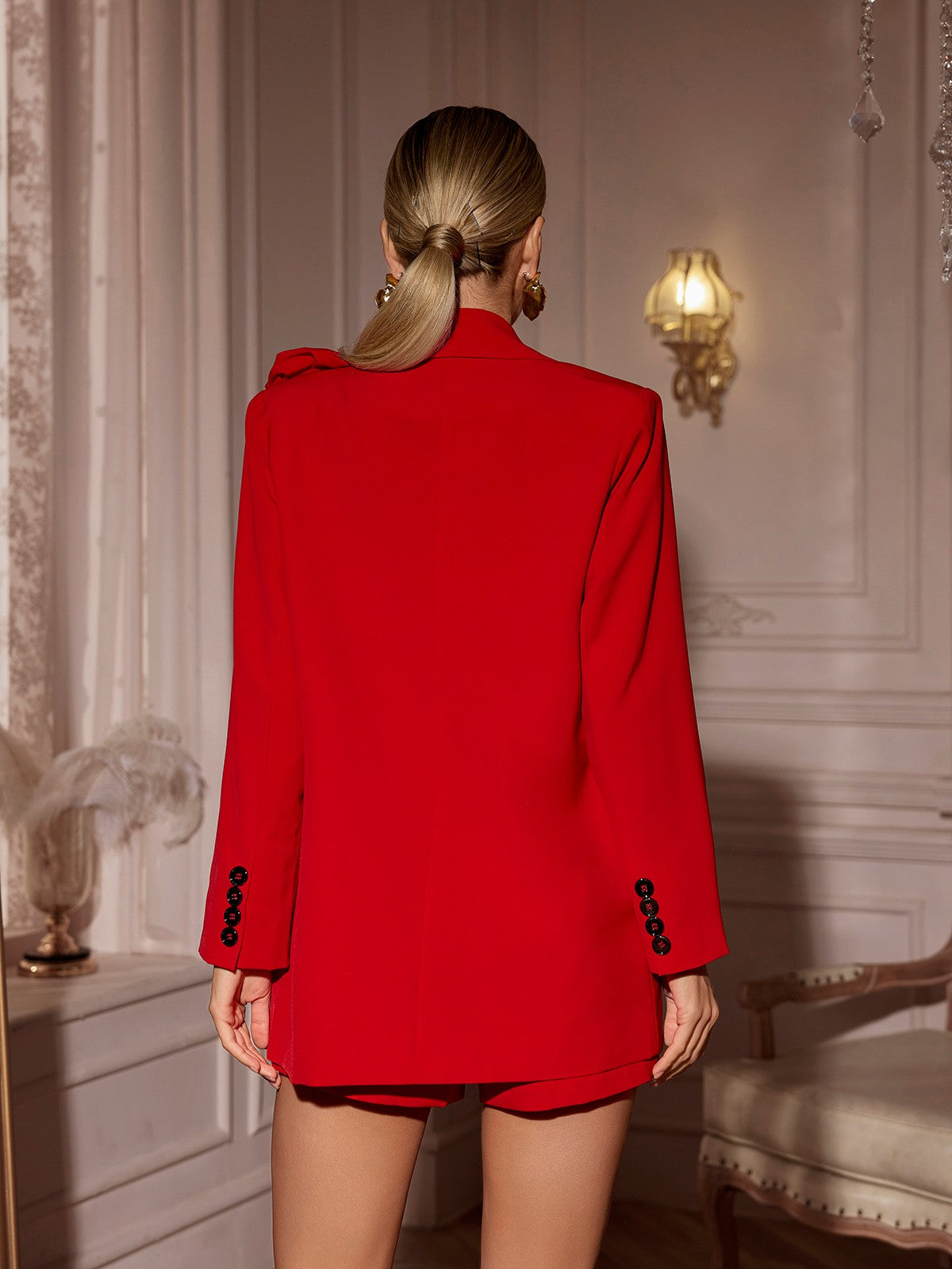 Tambi Long Sleeve Flower Blazer Set