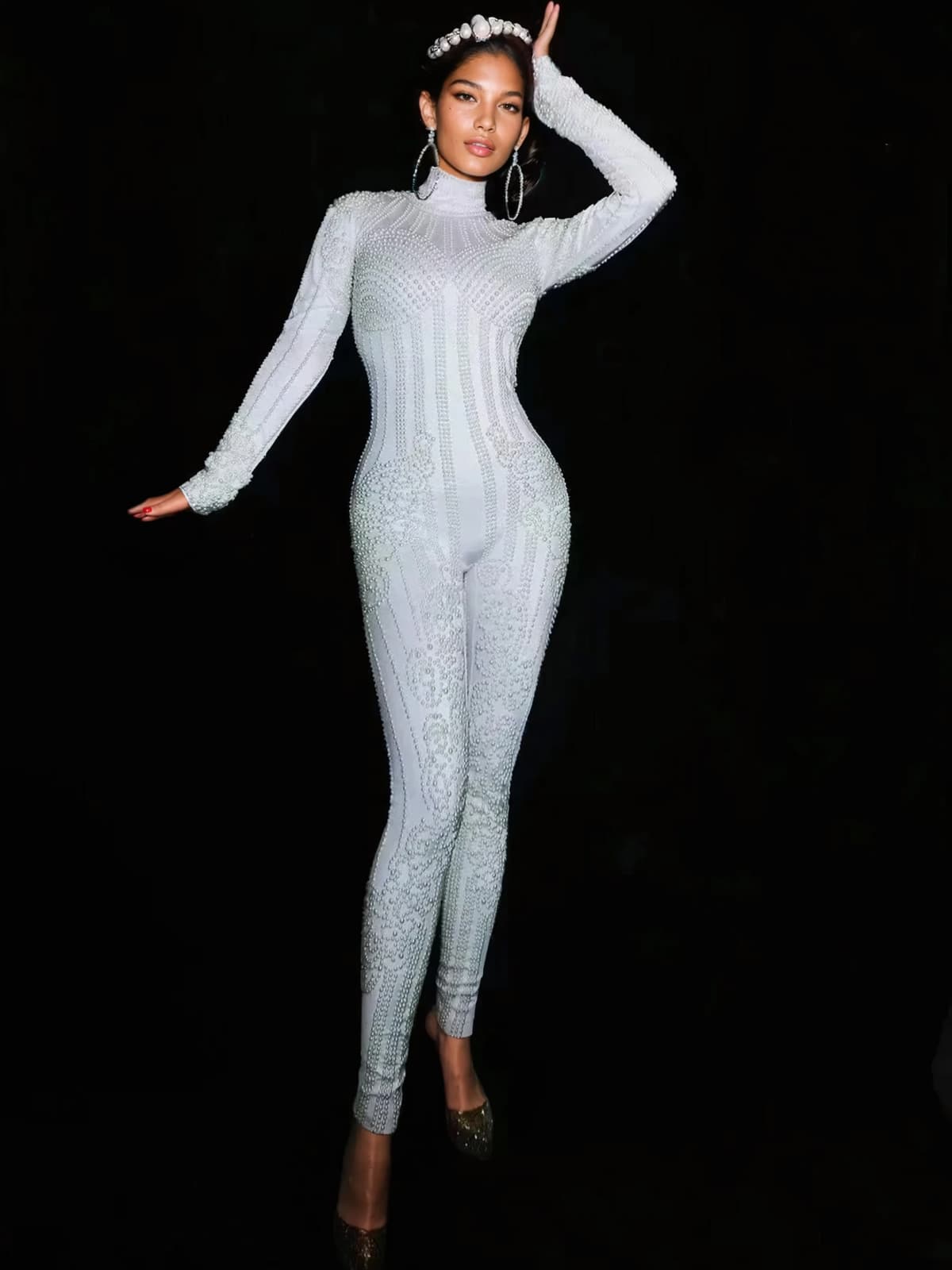 Ulrich High Neck Embellished Jumpsuit