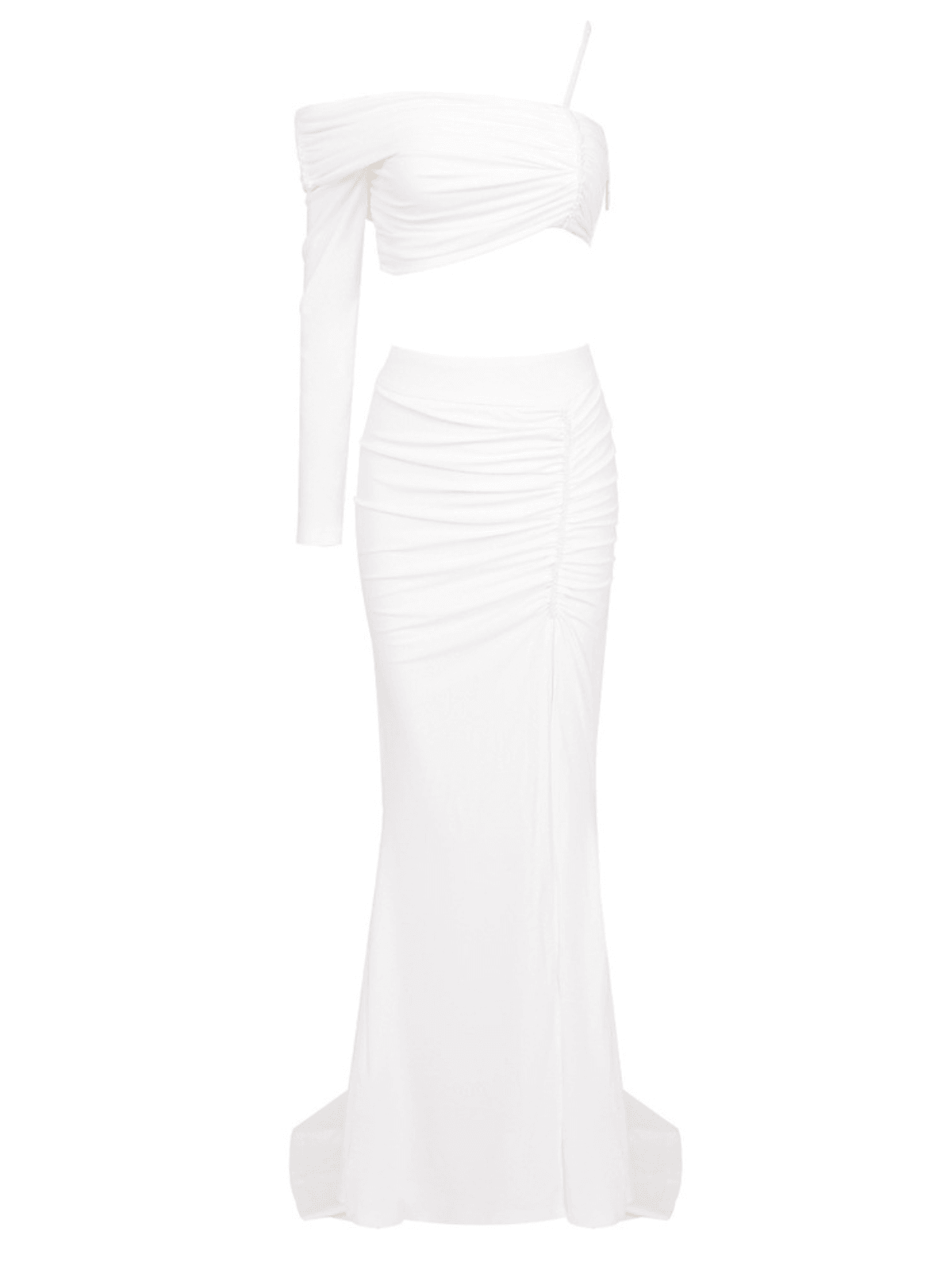 Raylan Ruched Split Skirt Set