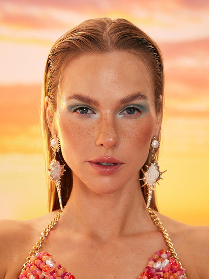 Hoshi Pearl Conch Earrings