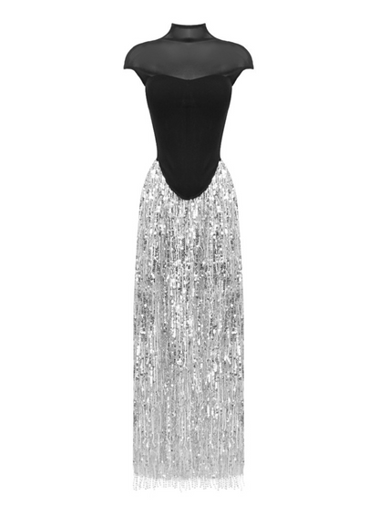 Ajmal Sequin Fringe Skirt Set