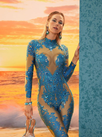 Albie Floral Rhinestone Jumpsuit