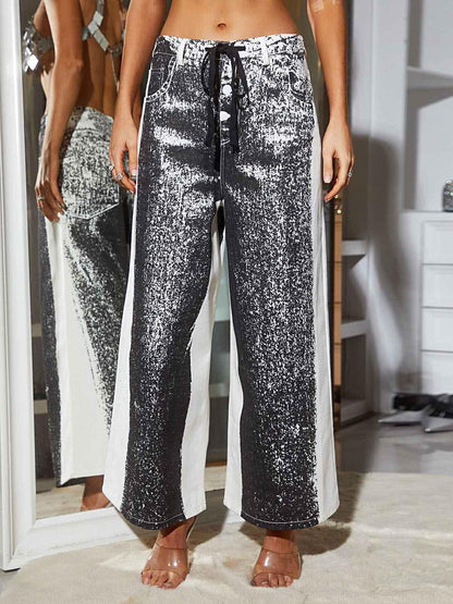 Anona Denim Pants In Black