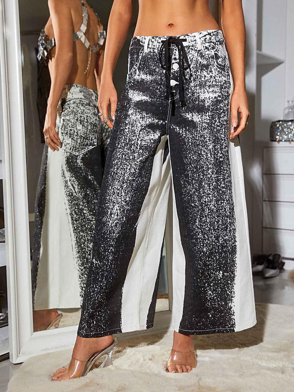 Anona Denim Pants In Black