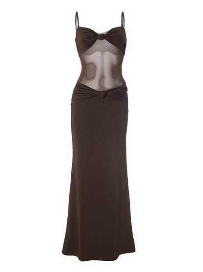 Australis Spaghetti Bow Twisted Maxi Dress