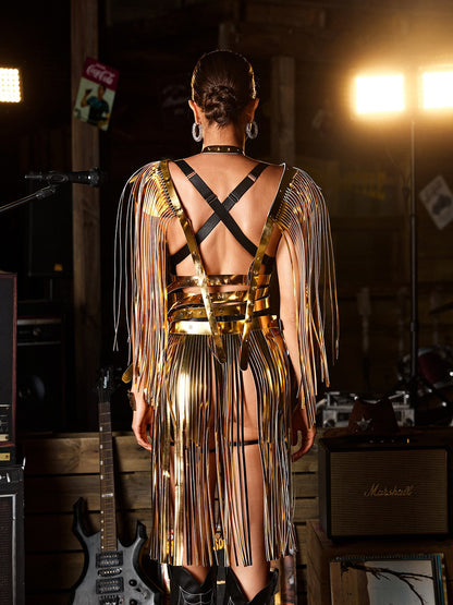 Baelin Halterneck Cutout Mini Dress