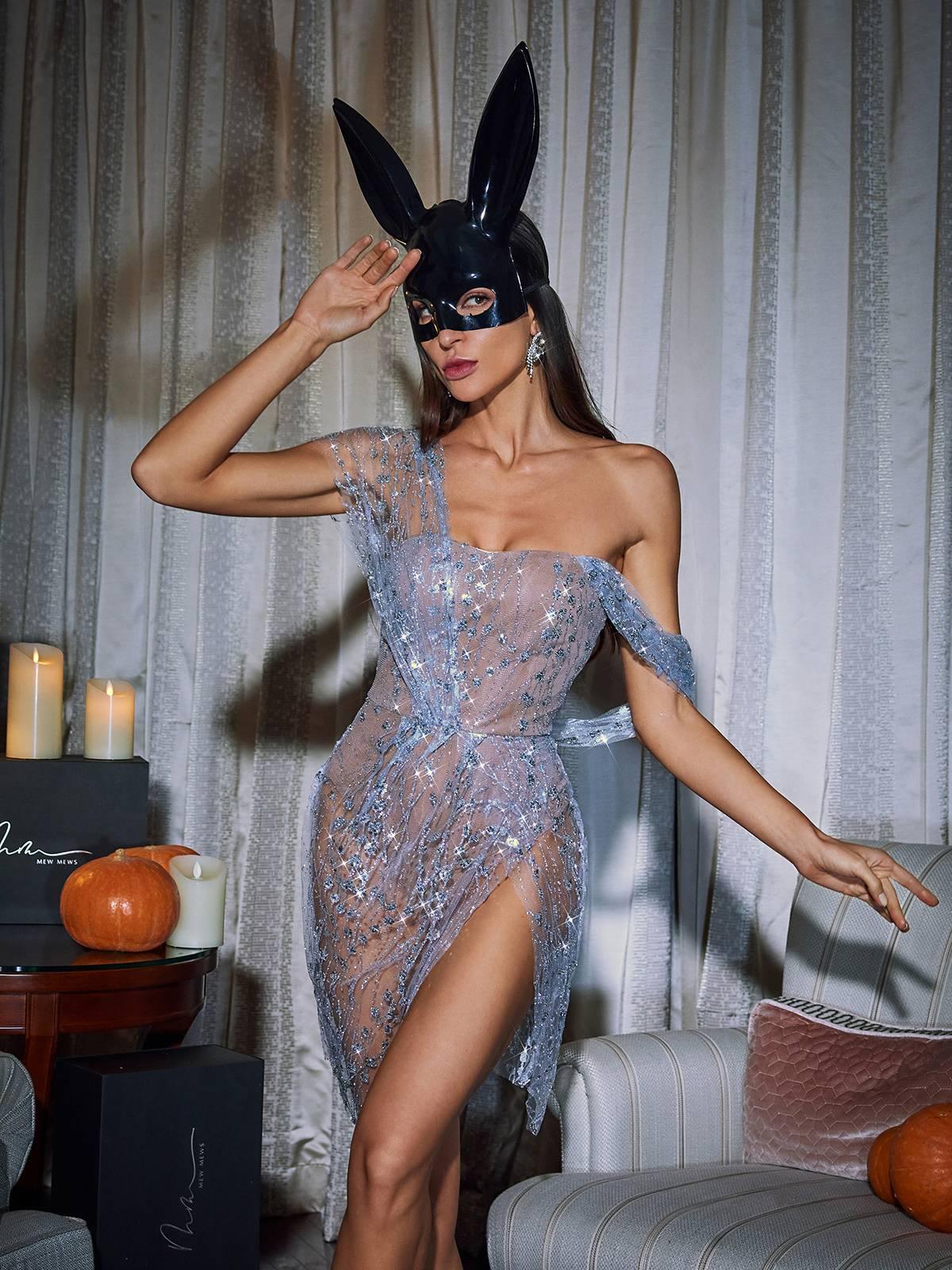 Bailee Split Sequin Mini Dress