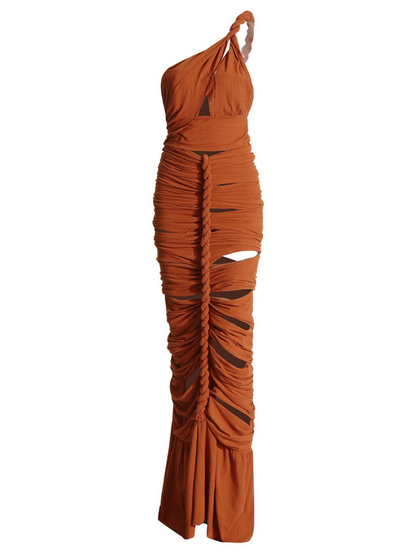 Barron Twisted Cutout Skirt Set