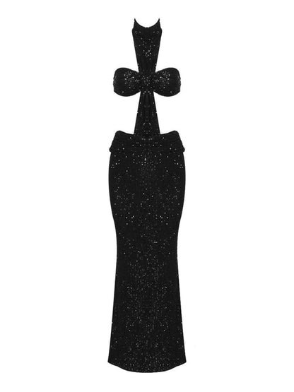 Becca Halterneck Sequin Maxi Dress