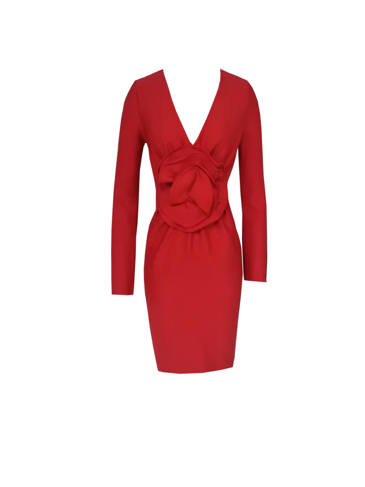 Bertilde V Neck Flower Mini Dress