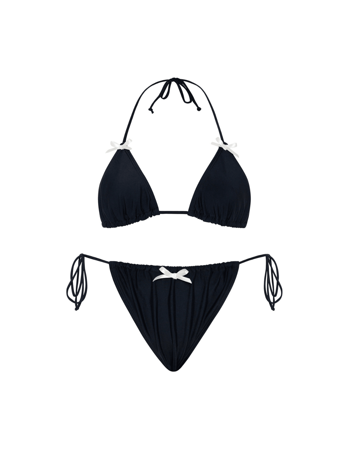 Brako Bow Bikini Two Piece Set In Black