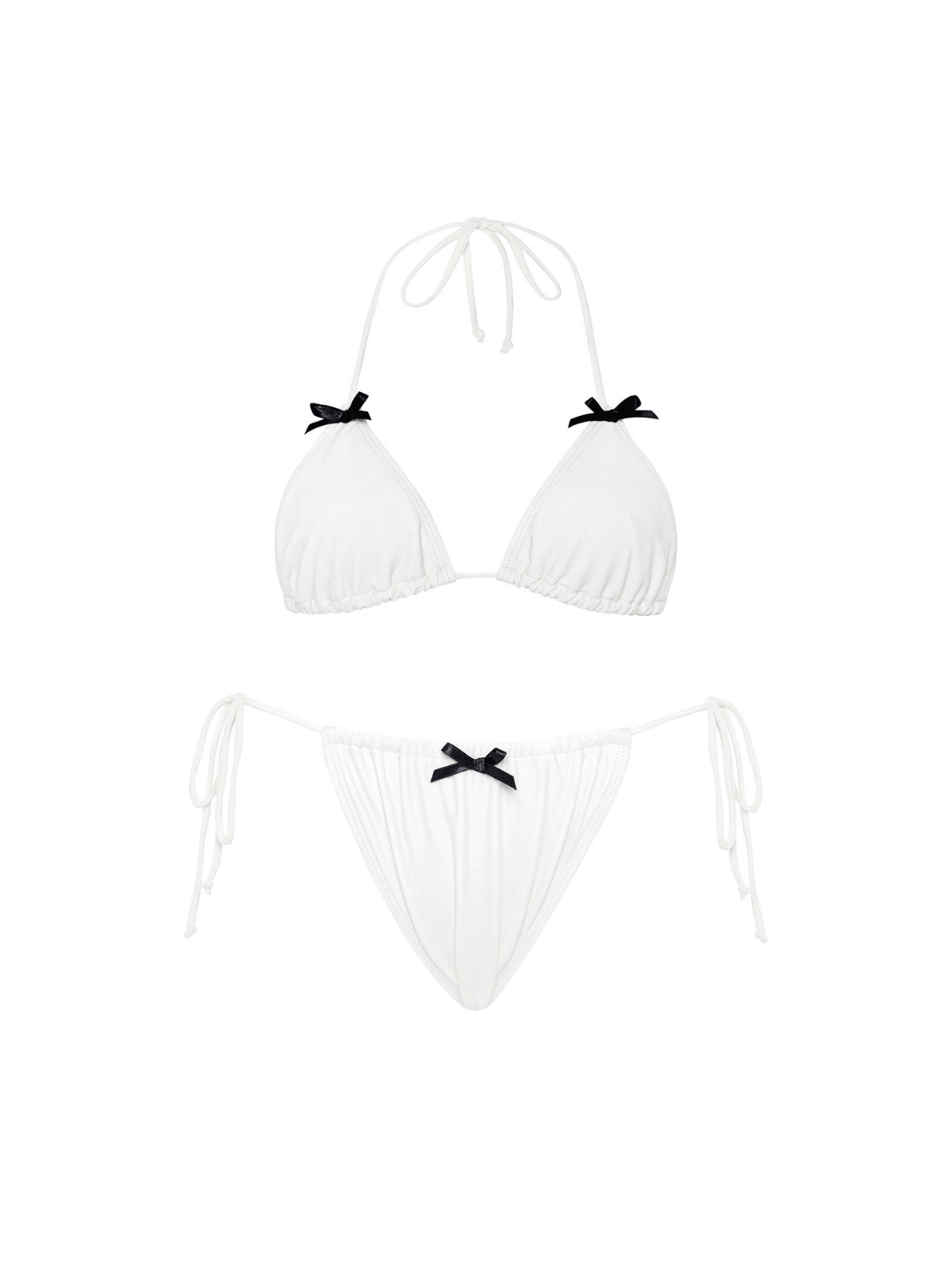 Brako Bow Bikini Two Piece Set In White