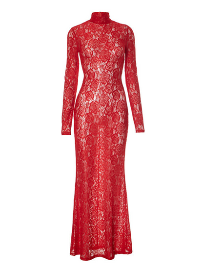 Brysalis Long Sleeve Lace Maxi Dress