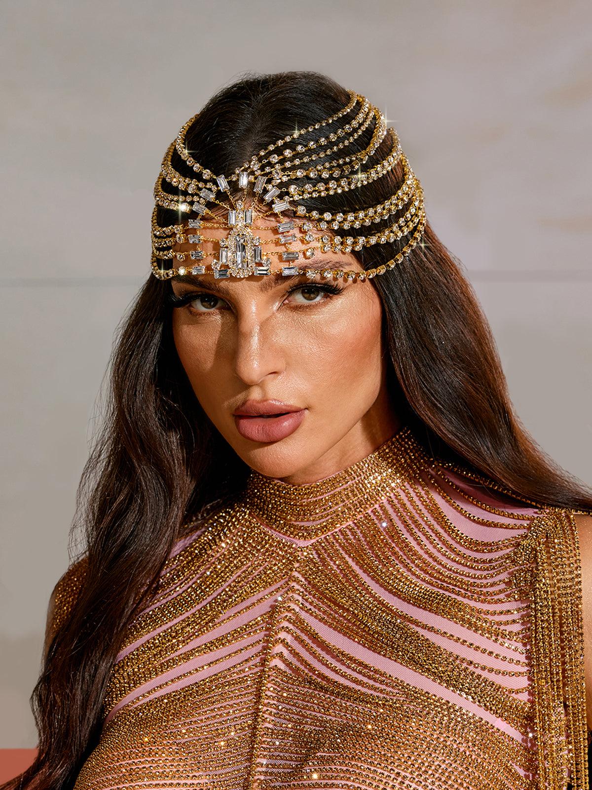 Buber Multi Layered Crystal Headband