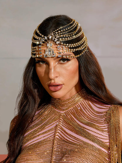 Buber Multi Layered Crystal Headband