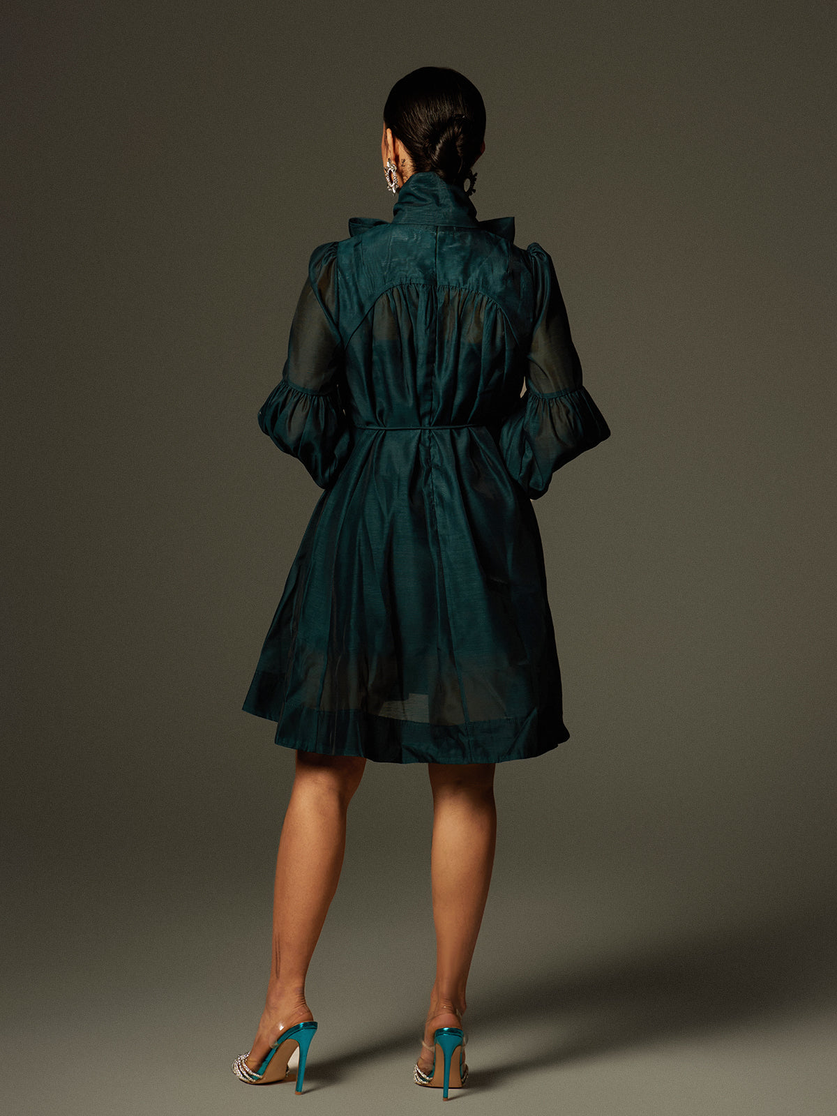 Caelan Long Sleeve Lace Up Mini Dress