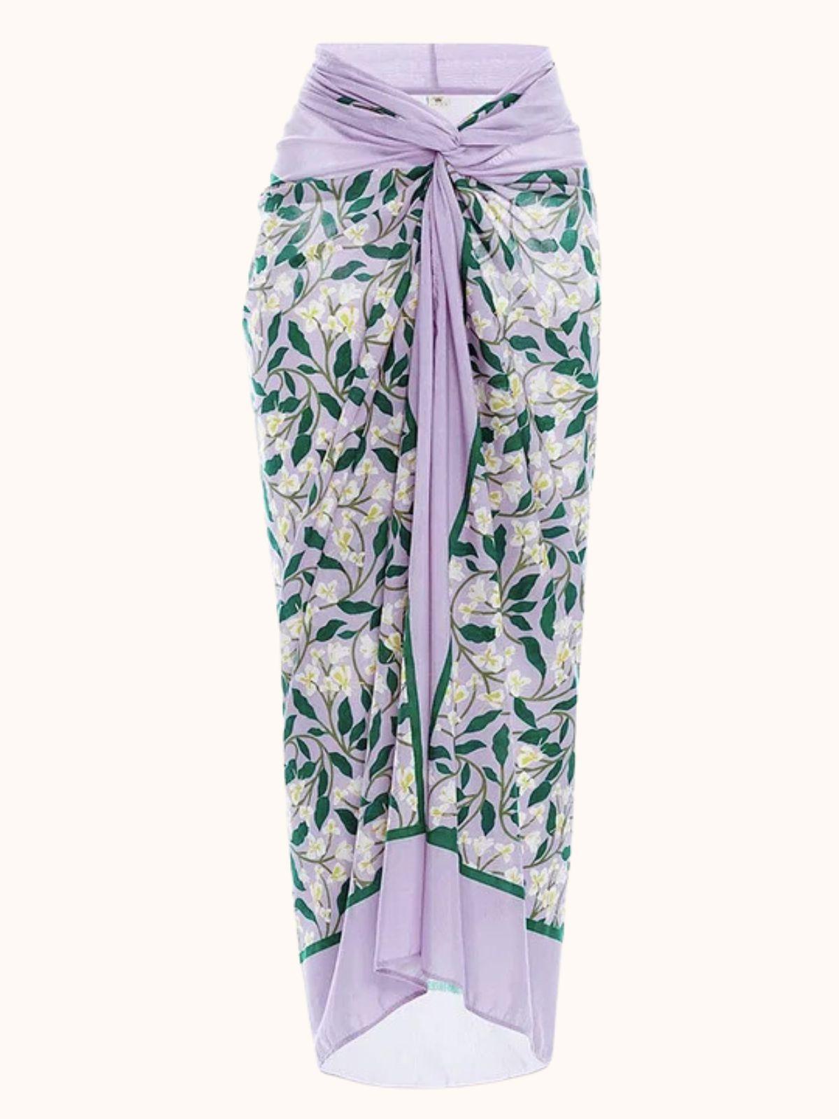 Cally Halterneck Swimwear Two Piece Set In Lilac