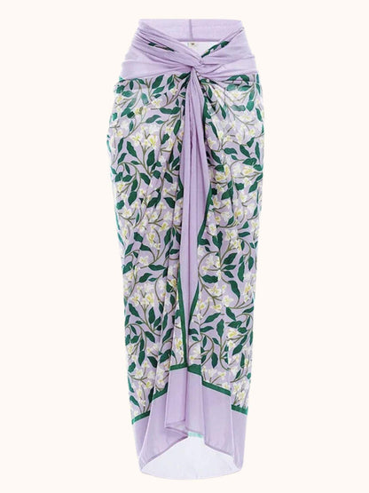 Cally Halterneck Swimwear Two Piece Set In Lilac