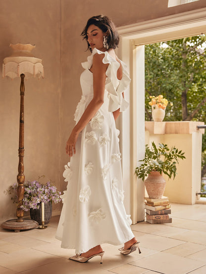 Careaga Sleeveless Flower Maxi Dress