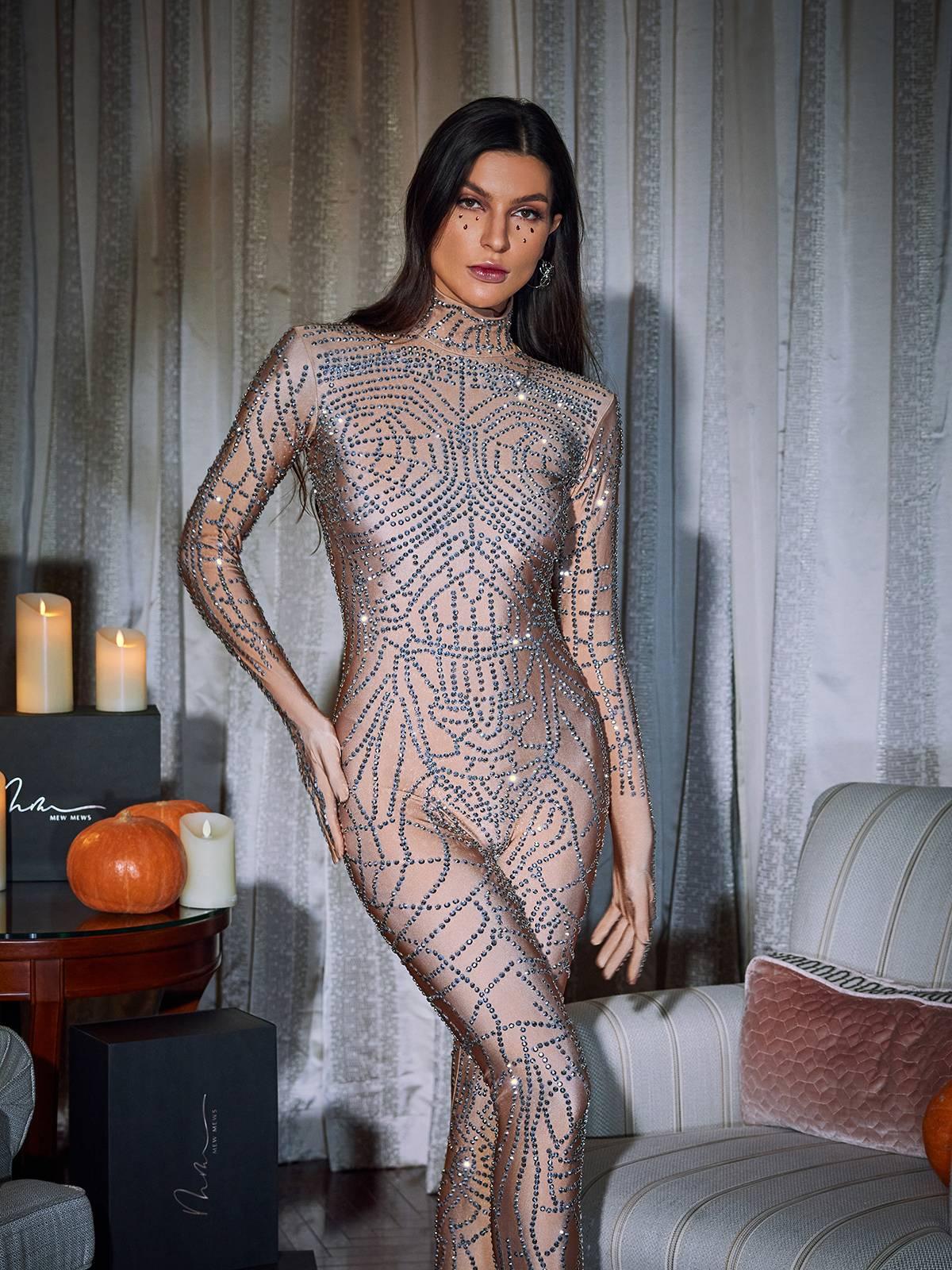 Chimera Cobweb Rhinestone Jumpsuit