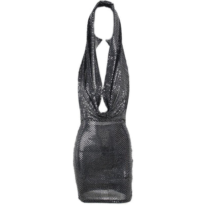 Ciaran Glitter Plunge Hooded Dress