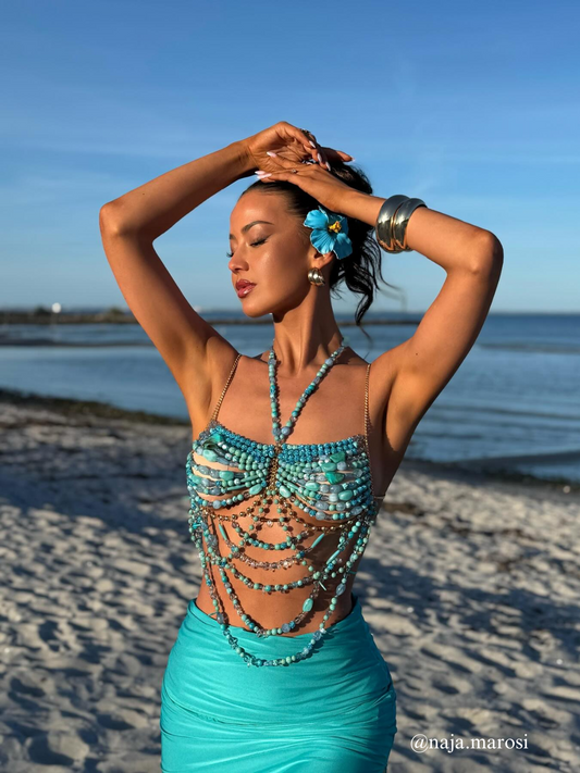 Conrad Gemstone Beaded Bralette