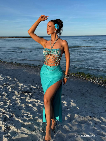 Conrad Gemstone Beaded Bralette