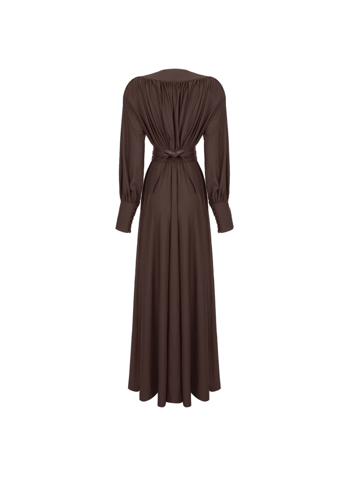 Cosmo V Neck Belted Maxi Dress