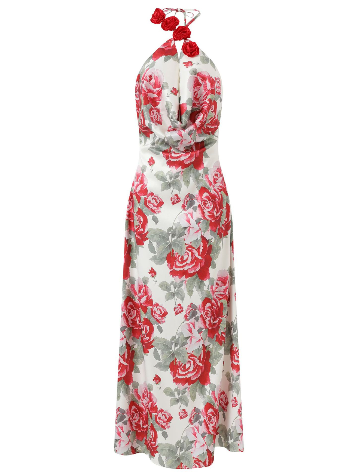Daelira Halterneck Floral Maxi Dress