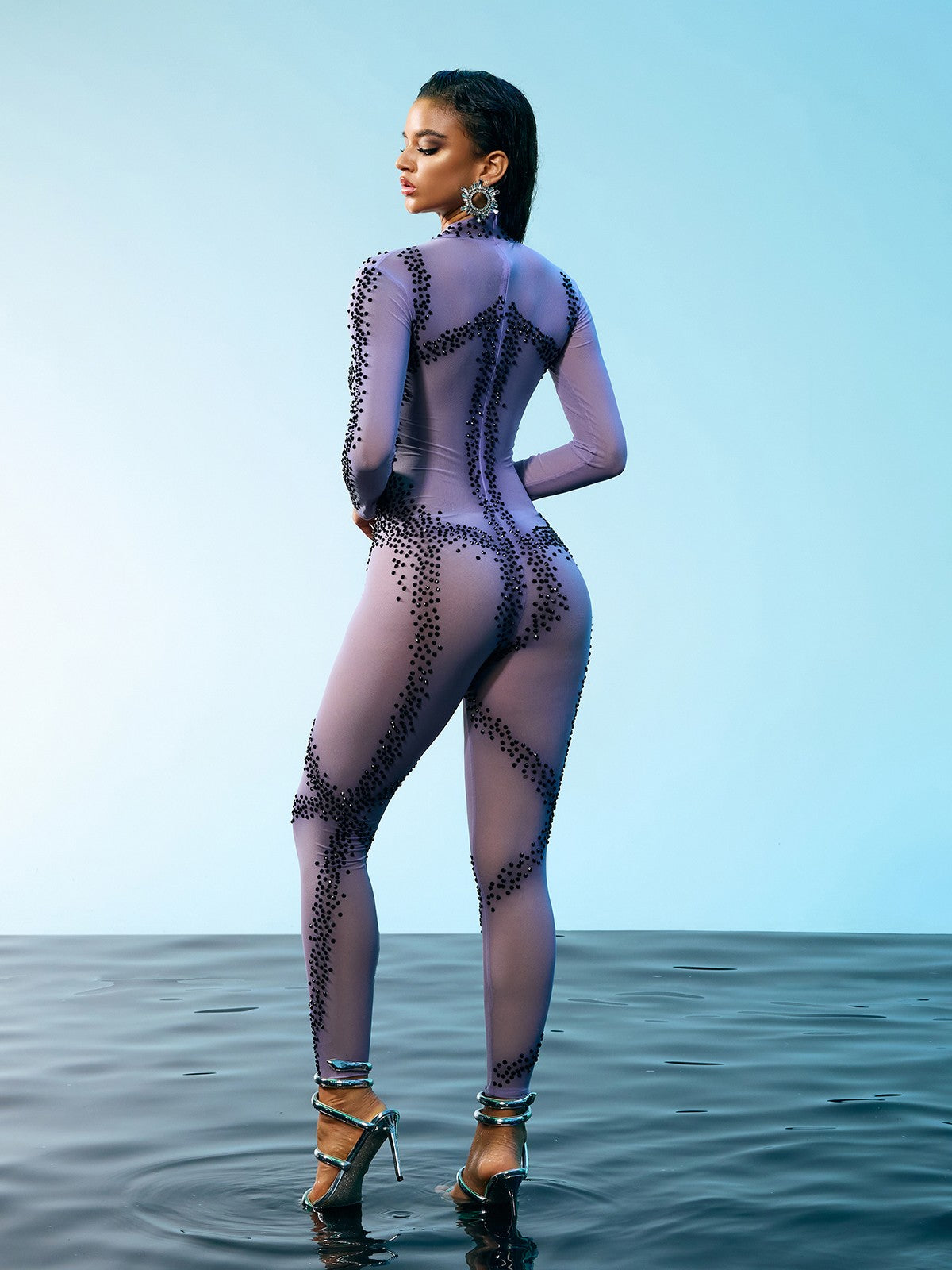 Dasani Printed Rhinestone Jumpsuit