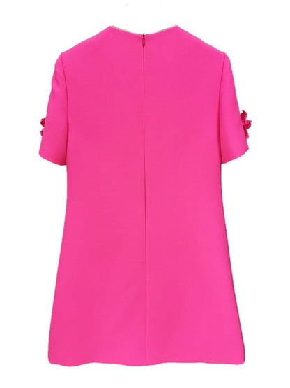 Dashiell Short Sleeve Floral Embellished Mini Dress