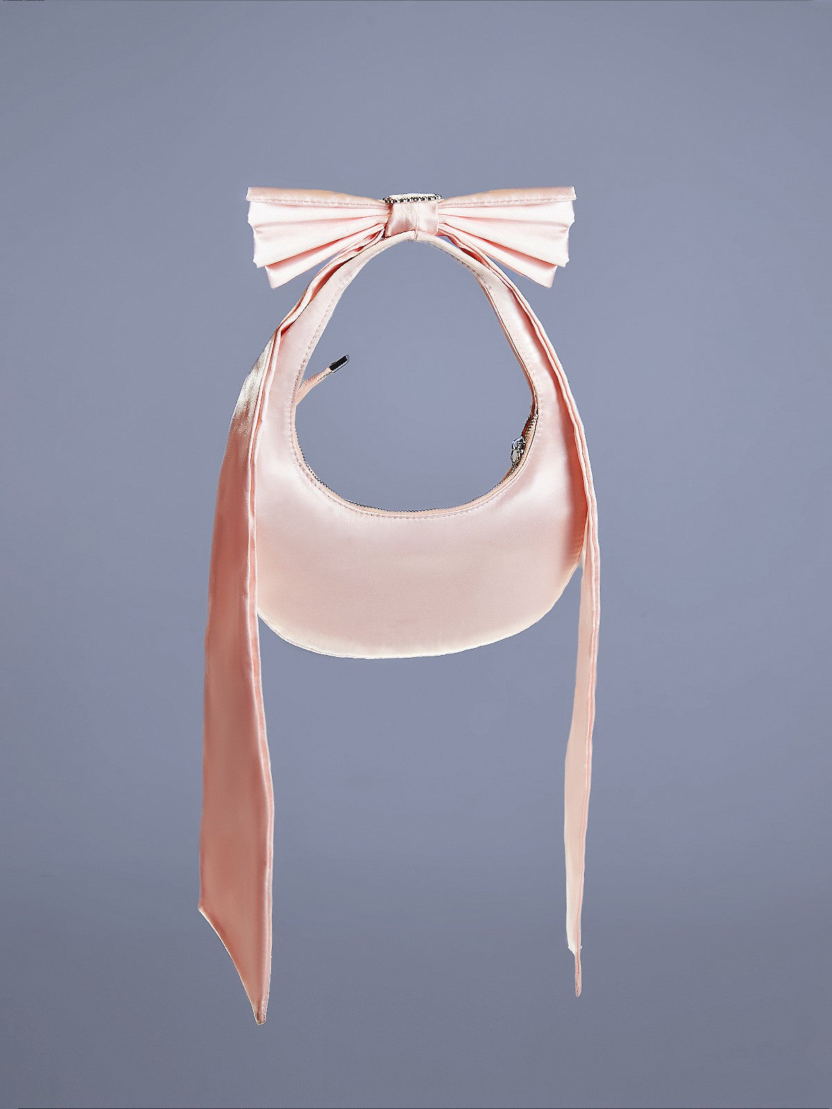 Davey Bow Heart Satin Bag