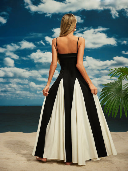 Didina Spaghetti Chiffon Maxi Dress